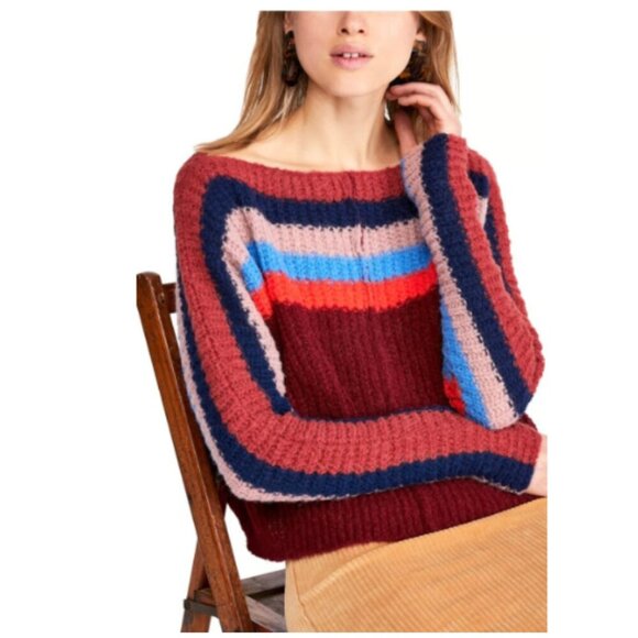 Free People Alpaca See The Rainbow Sweater - Picture 1 of 8